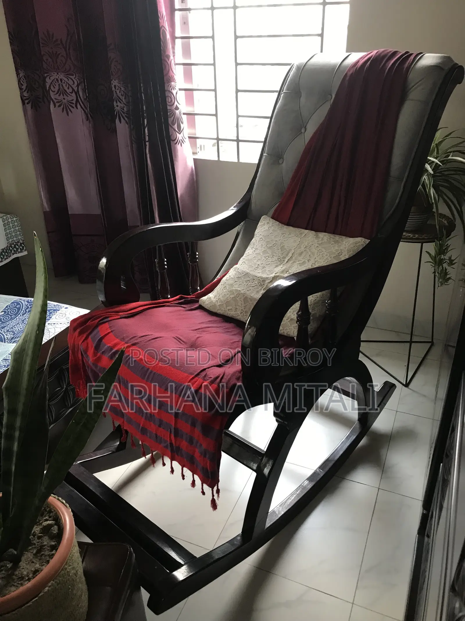 *Premium Rocking Chair - High Back Tufted Cushion