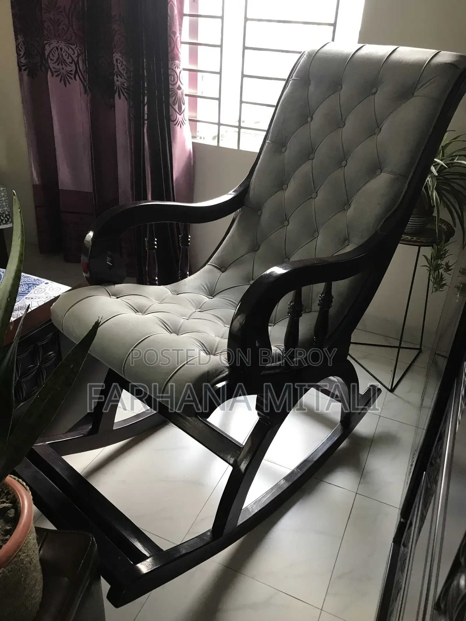 *Premium Rocking Chair - High Back Tufted Cushion
