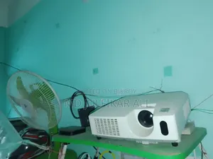 1 Super Board Rack, 1 Office Table and 1 Projector for Sale