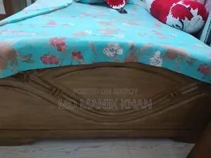 সেগুন কাঠের সিঙ্গেল খাট 4.5 Feet / 7 Feet বিক্রি ক