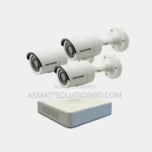 Hikvision (3 PCS 2 MP Full Color CCTV Camera Package )