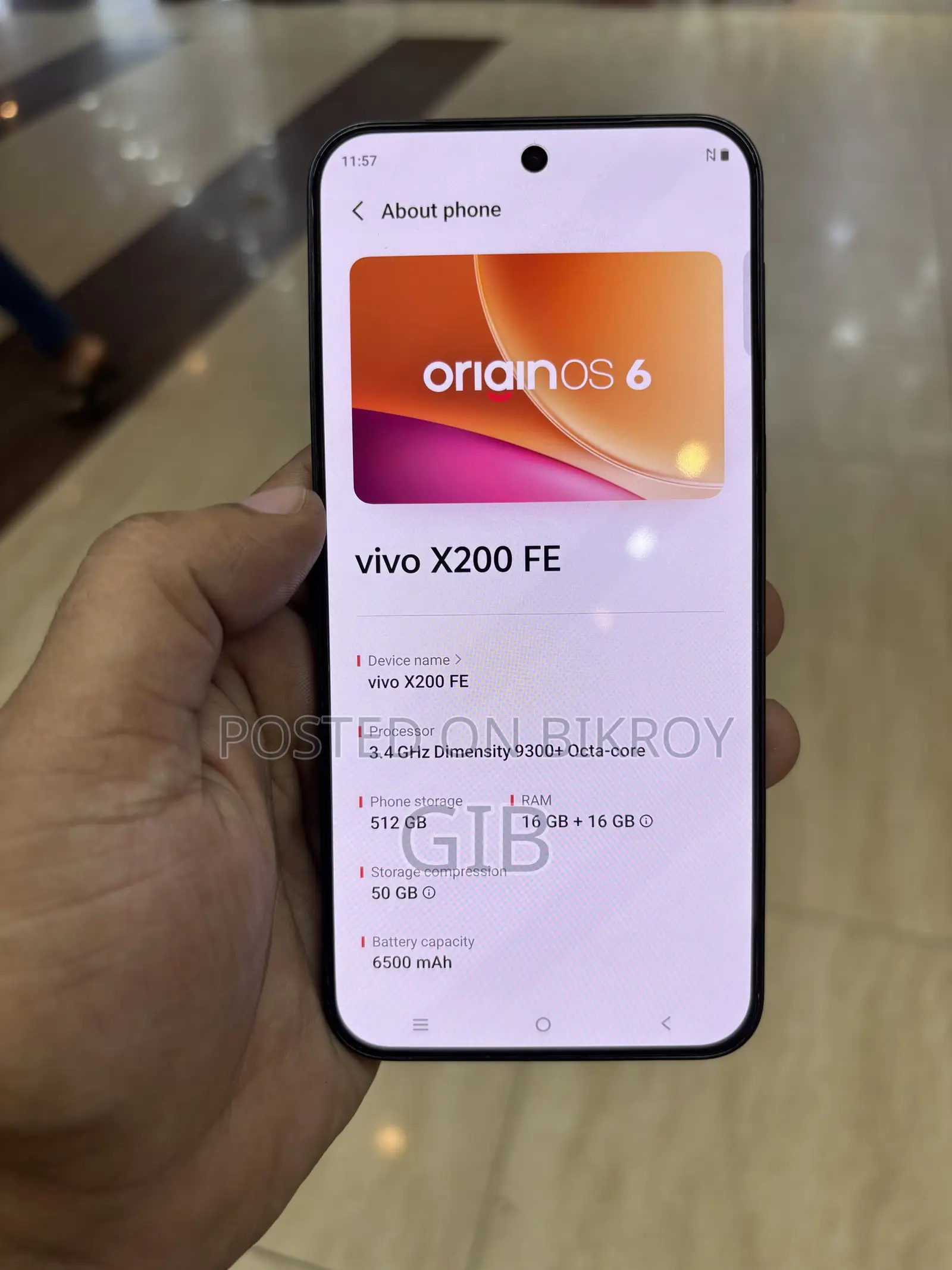 Vivo X200 FE 512 GB Gray