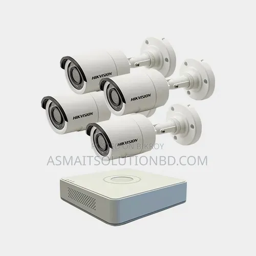 Hikvision (4 PCS 2 MP Full Color CCTV Camera Package )