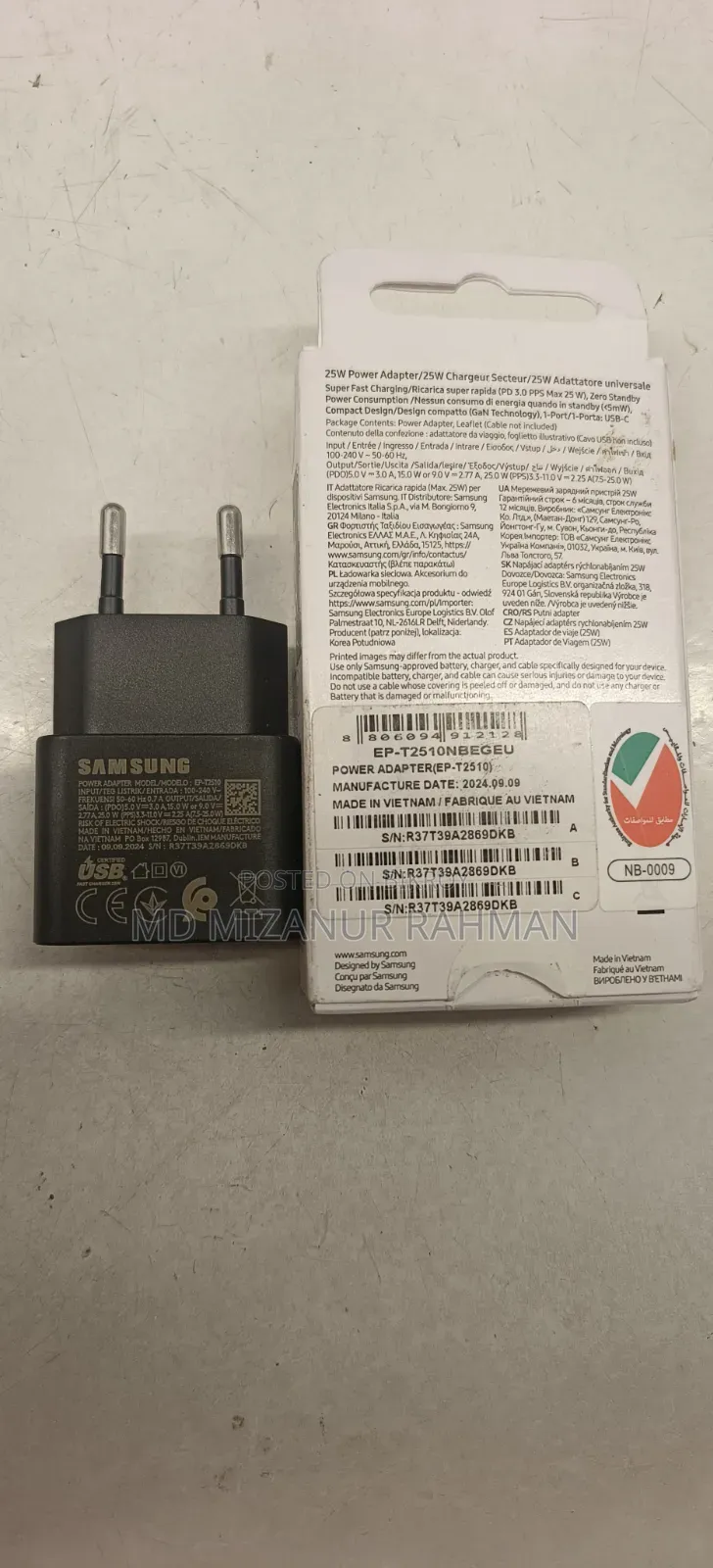 Samsung 25w Super Fast Charger Adapter Original