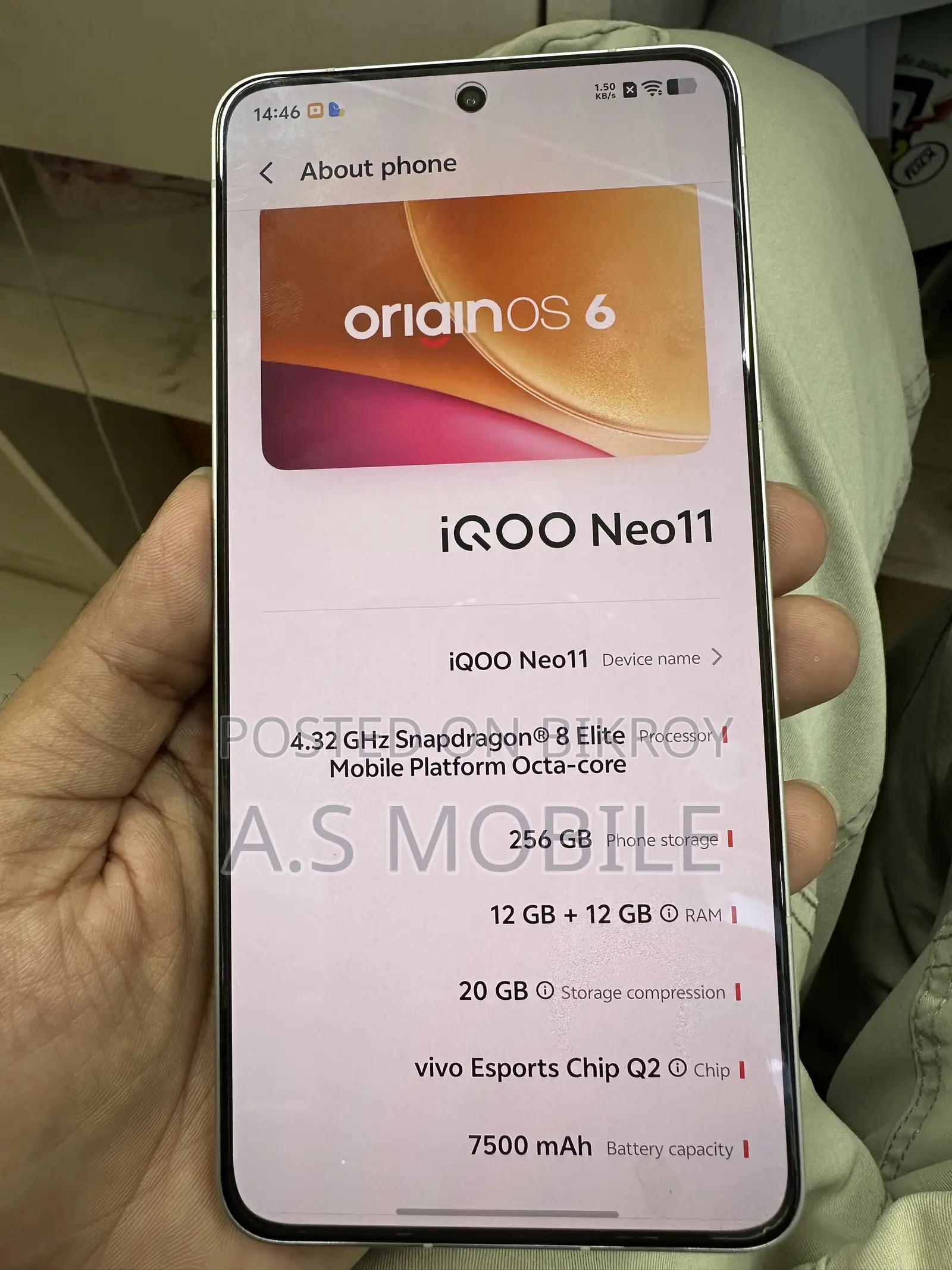 iQOO Neo11 256 GB White