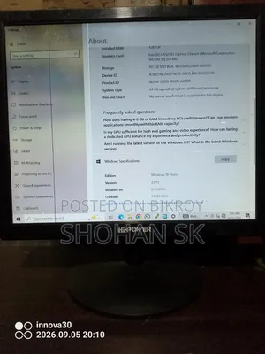 Desktop Computer 4GB Intel Core I3 SSD 140GB