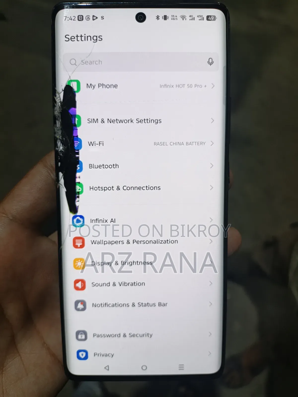 Infinix Hot 50 Pro 256 GB Black