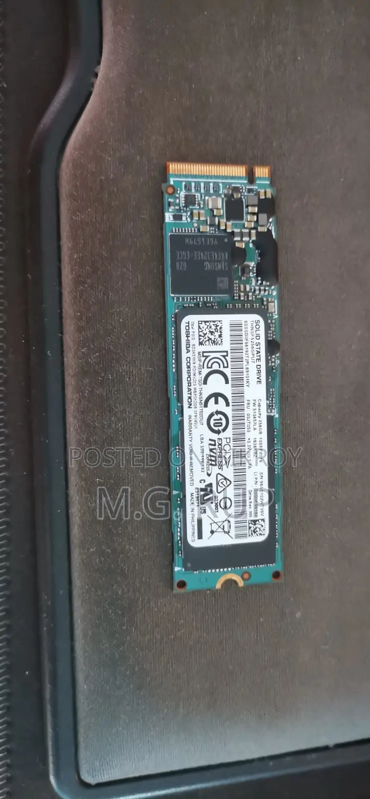 M.2 NVMe SSD Toshiba XG3 Single Sided (2280) M.2 PCI Express 3.0 X4