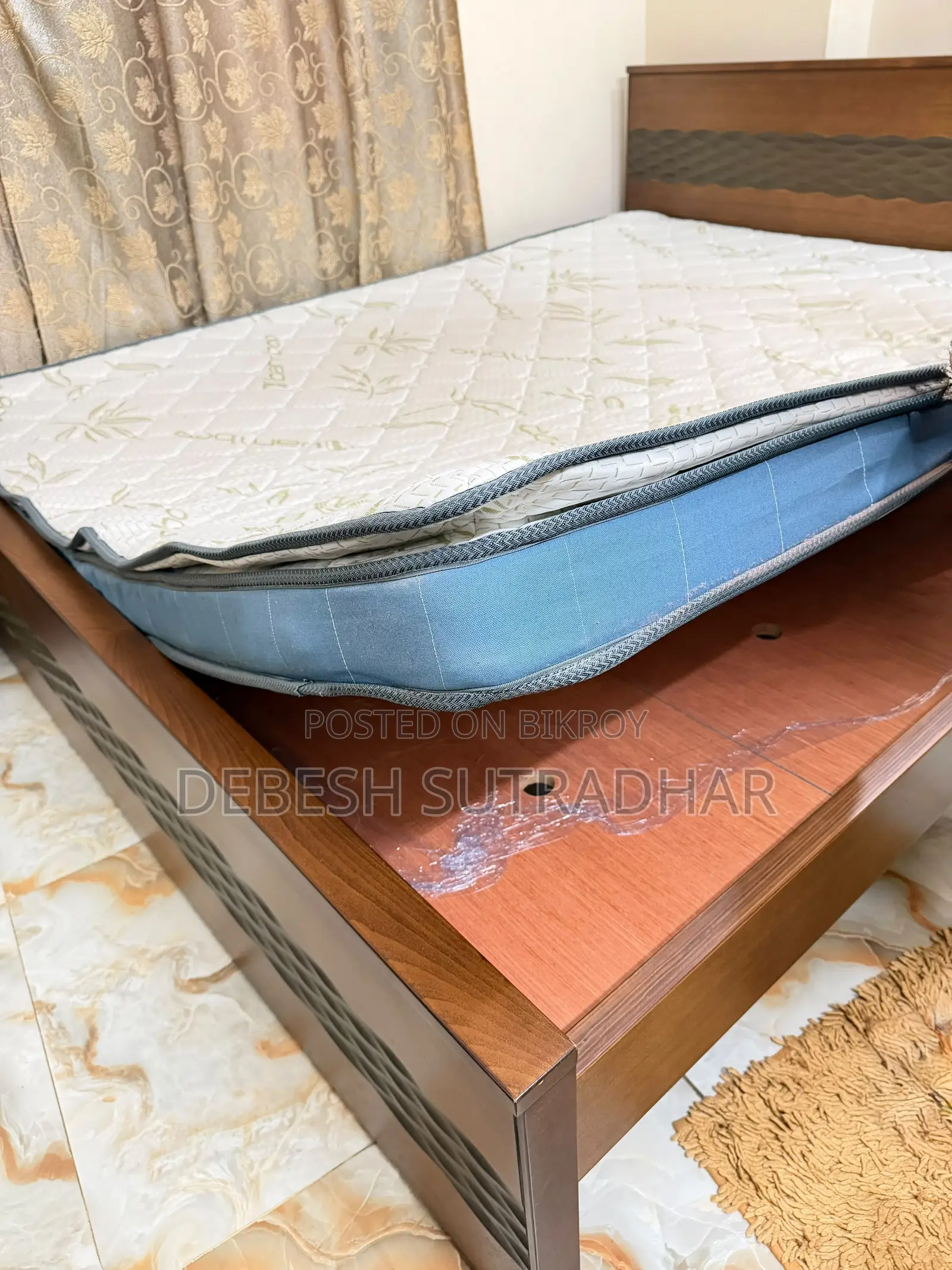 Hatil King Size Bed With Premium Orthopedic Mattress