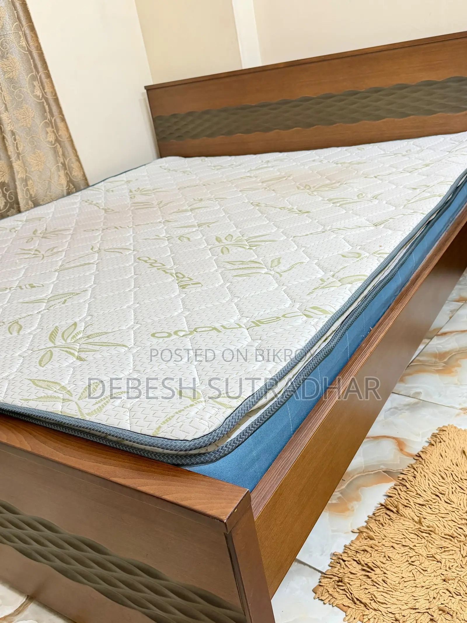 Hatil King Size Bed With Premium Orthopedic Mattress