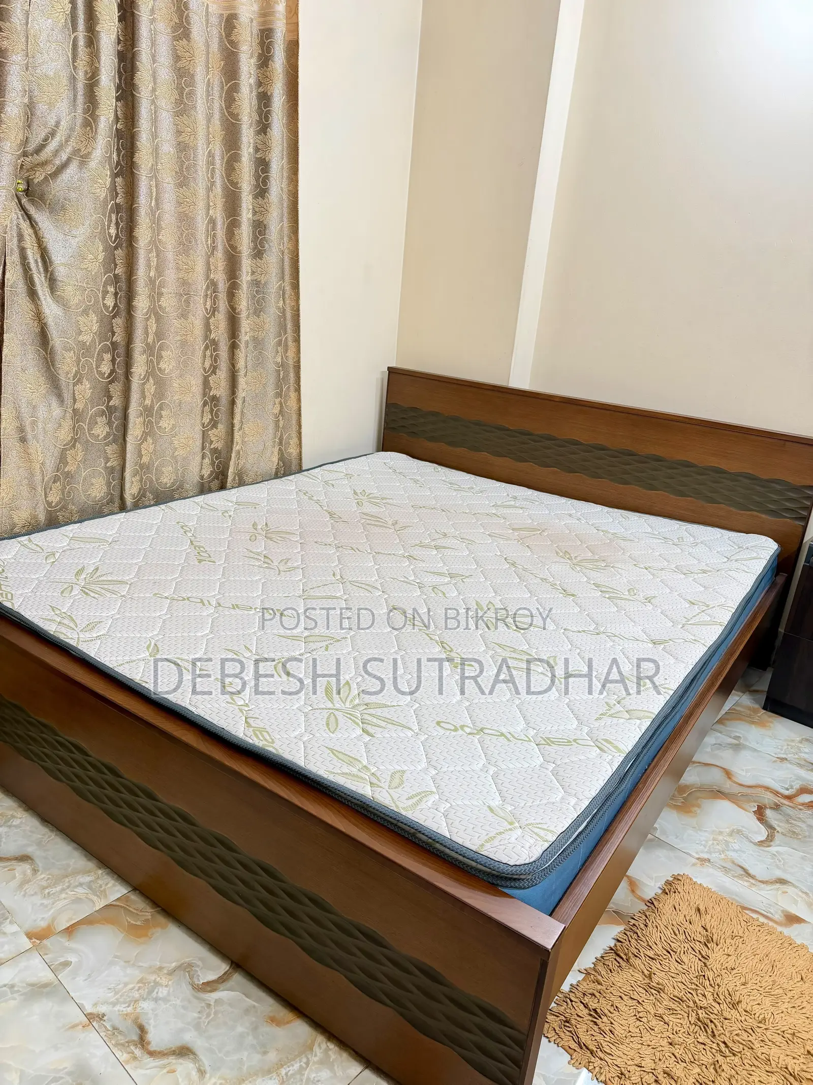 Hatil King Size Bed With Premium Orthopedic Mattress