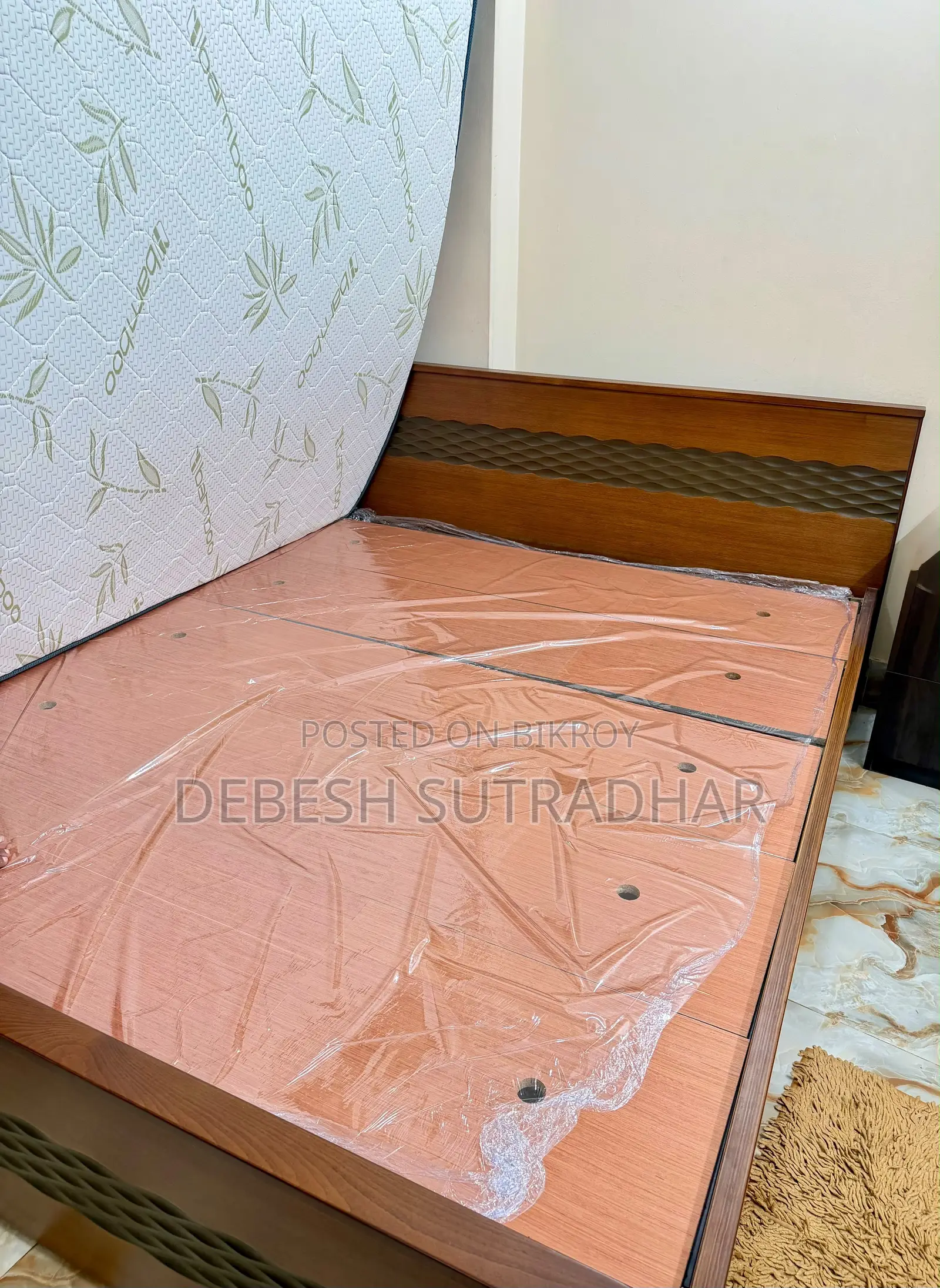 Hatil King Size Bed With Premium Orthopedic Mattress