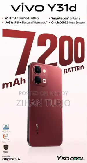 New Vivo Y31d 256 GB Red