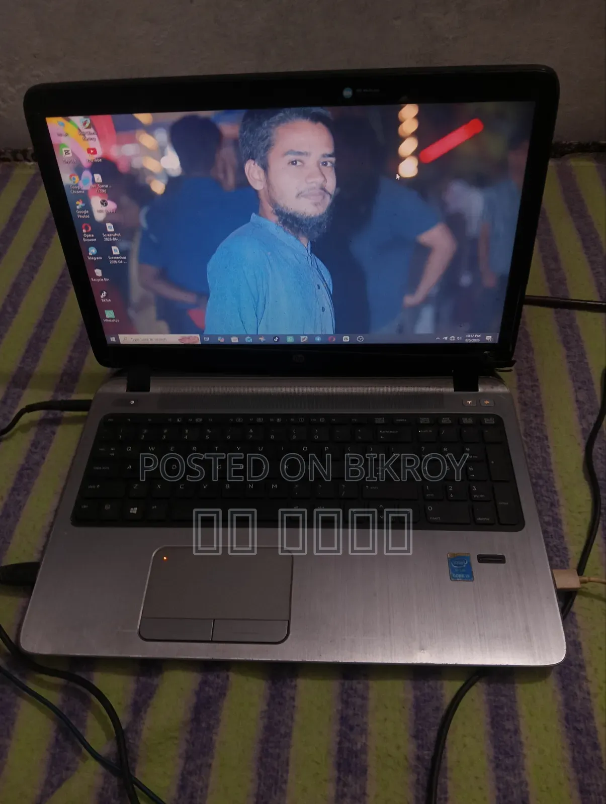 ল্যাপটপ এইচপি ১৫ ৮জিবি ইন্টেল কোর আই৫ এসএসডি ২৫৬জিবি