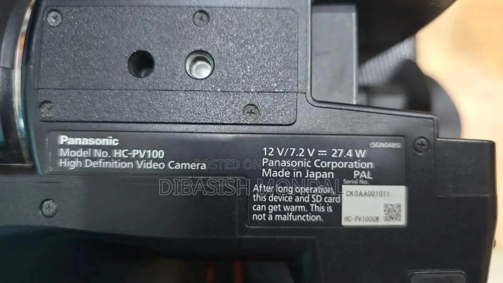 Panasonic HC-pv100 Professional Camcorder