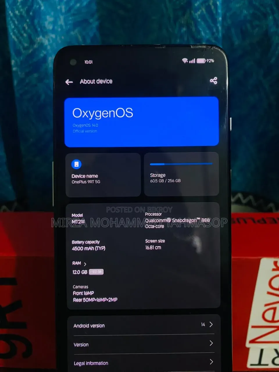 OnePlus 9RT 256 GB Blue