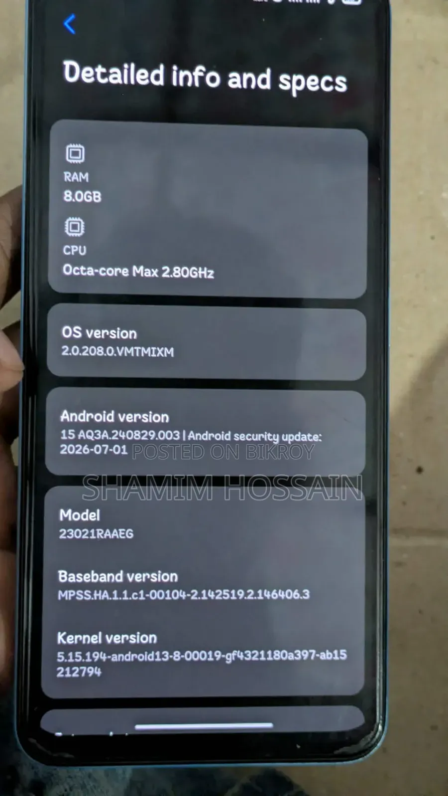 Xiaomi Redmi Note 12 256 GB Gray