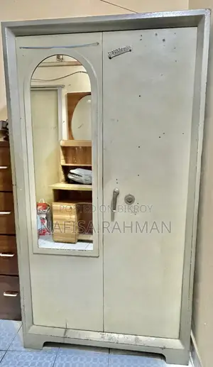 2-Door Steel Almirah with Mirror for Sale (Good Condition)