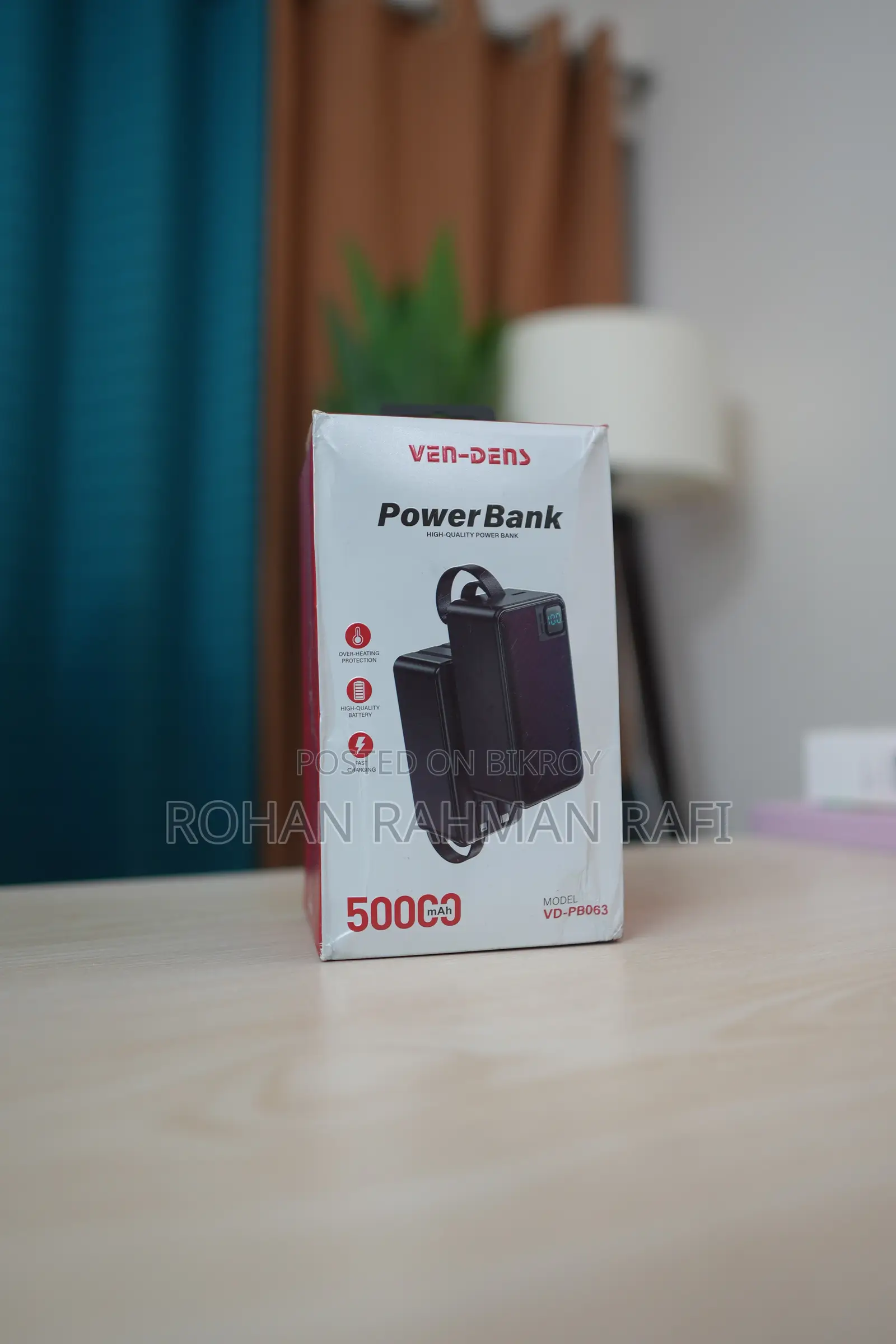 Ven-Dens 50000mAh VD-PB063 22.5W Fast Charging PowerBank Digitaldisply