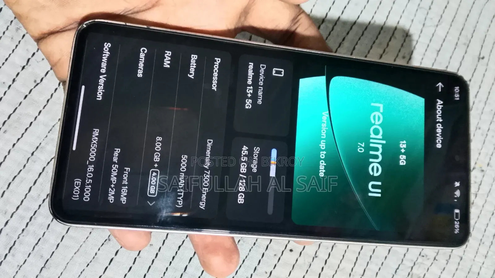 Realme 13 Pro+ 5G 512 GB Gold