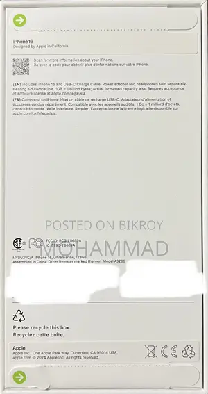 New Apple iPhone 16 128 GB