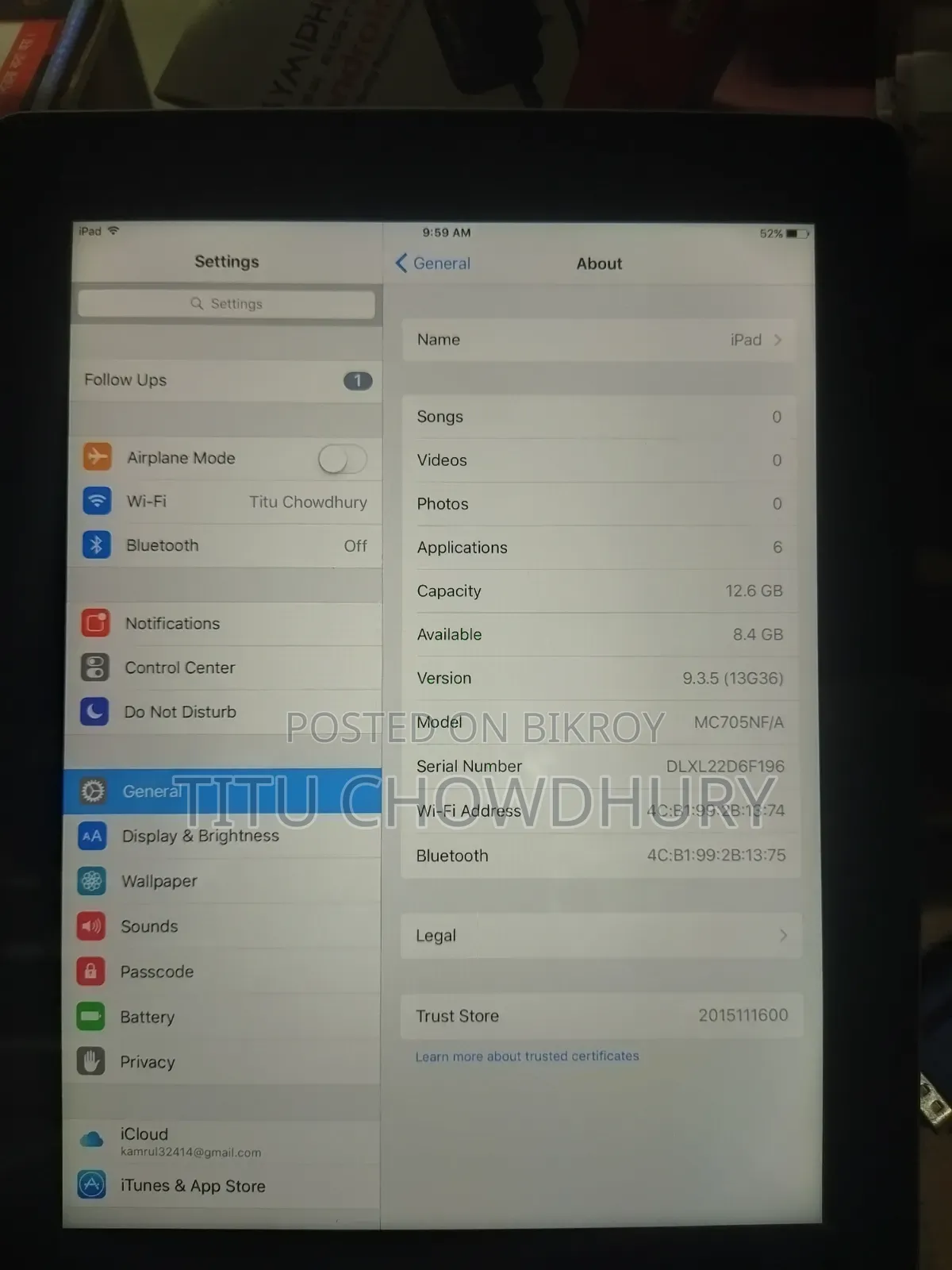 Apple iPad Air 16 GB Silver