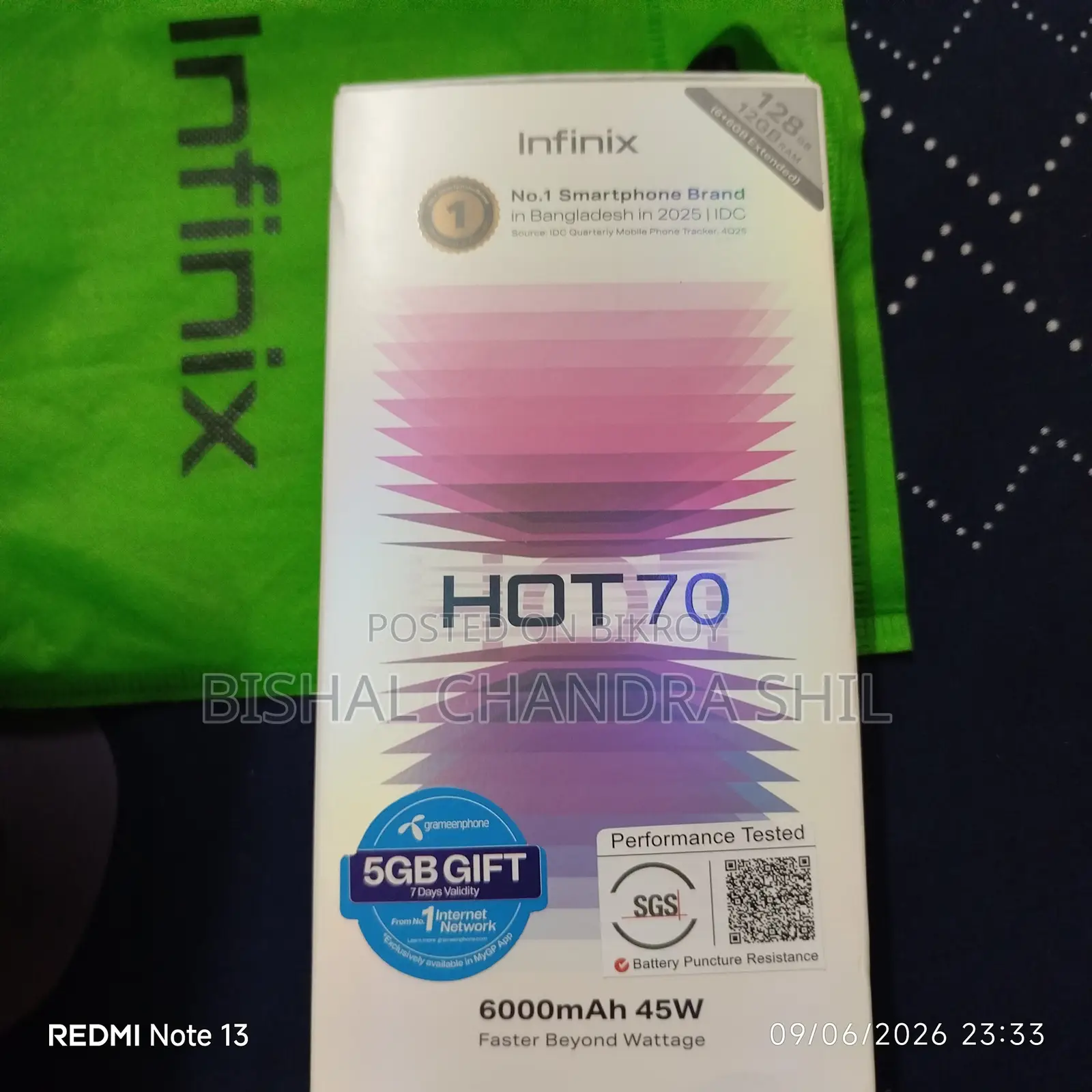 Infinix Hot 70 128 GB Silver