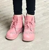 Stylish Pink Shoe With Laceup and Side Zip