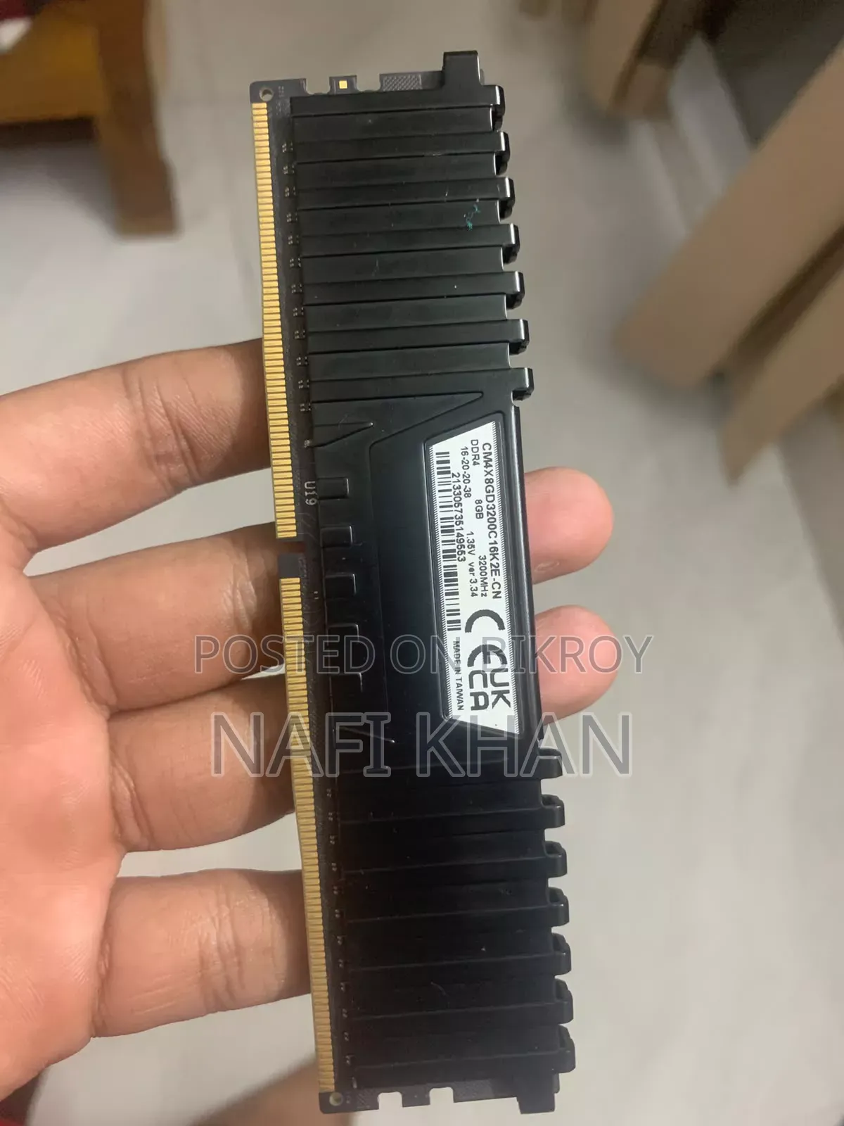 Coraisia Vengeance DDR4 Ram 8gb 3200MHz