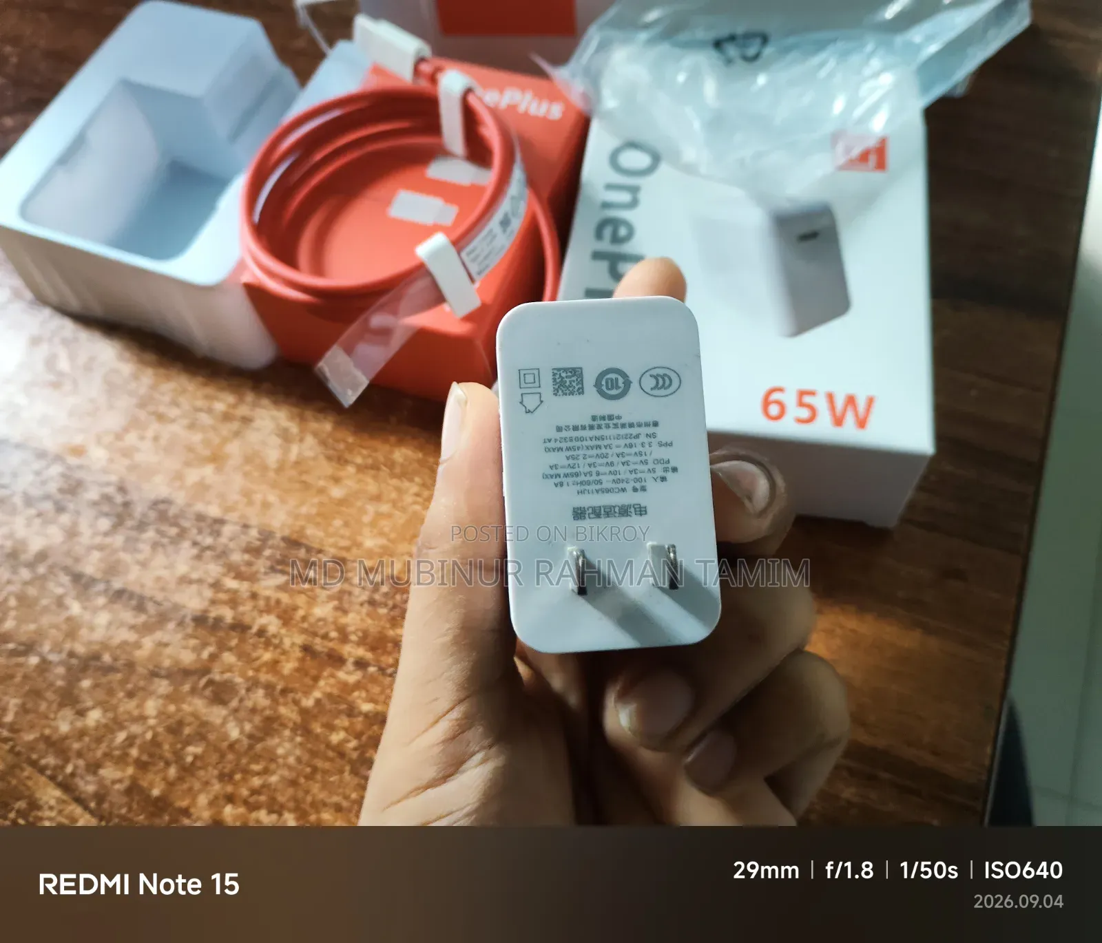 Original One Plus 67w Charger