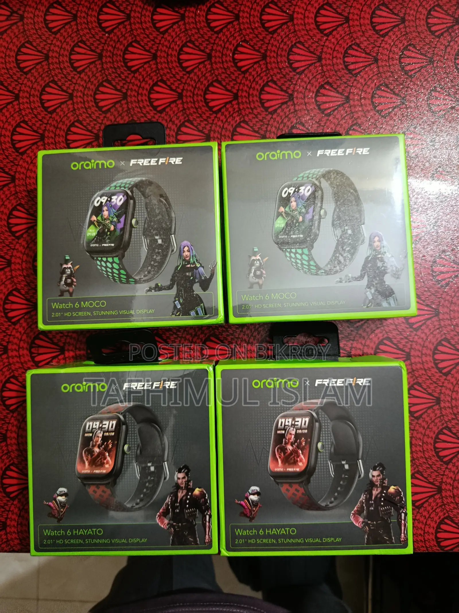 Oraimo Watch 6 HAYATO X Free Fire 2.01" HD Screen Smart Watch