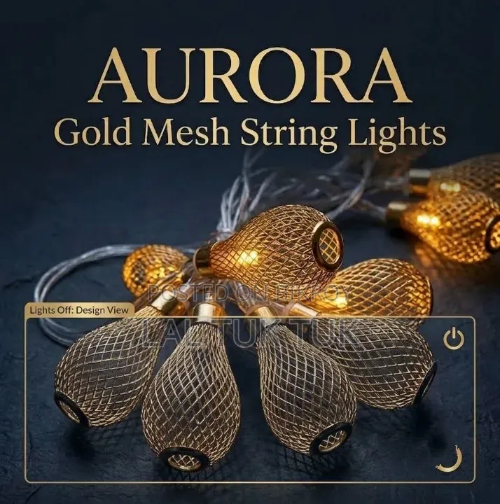 AURORA Gold Mesh String Lights (20 Pcs)