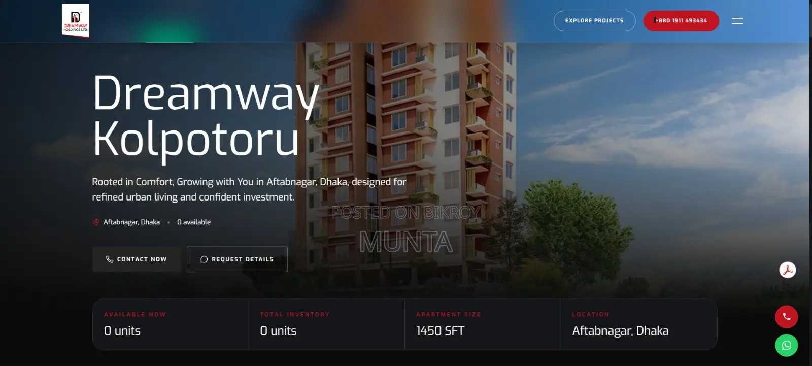 Land Share Sale at Dreamway Kolpotoru at Aftabnagar