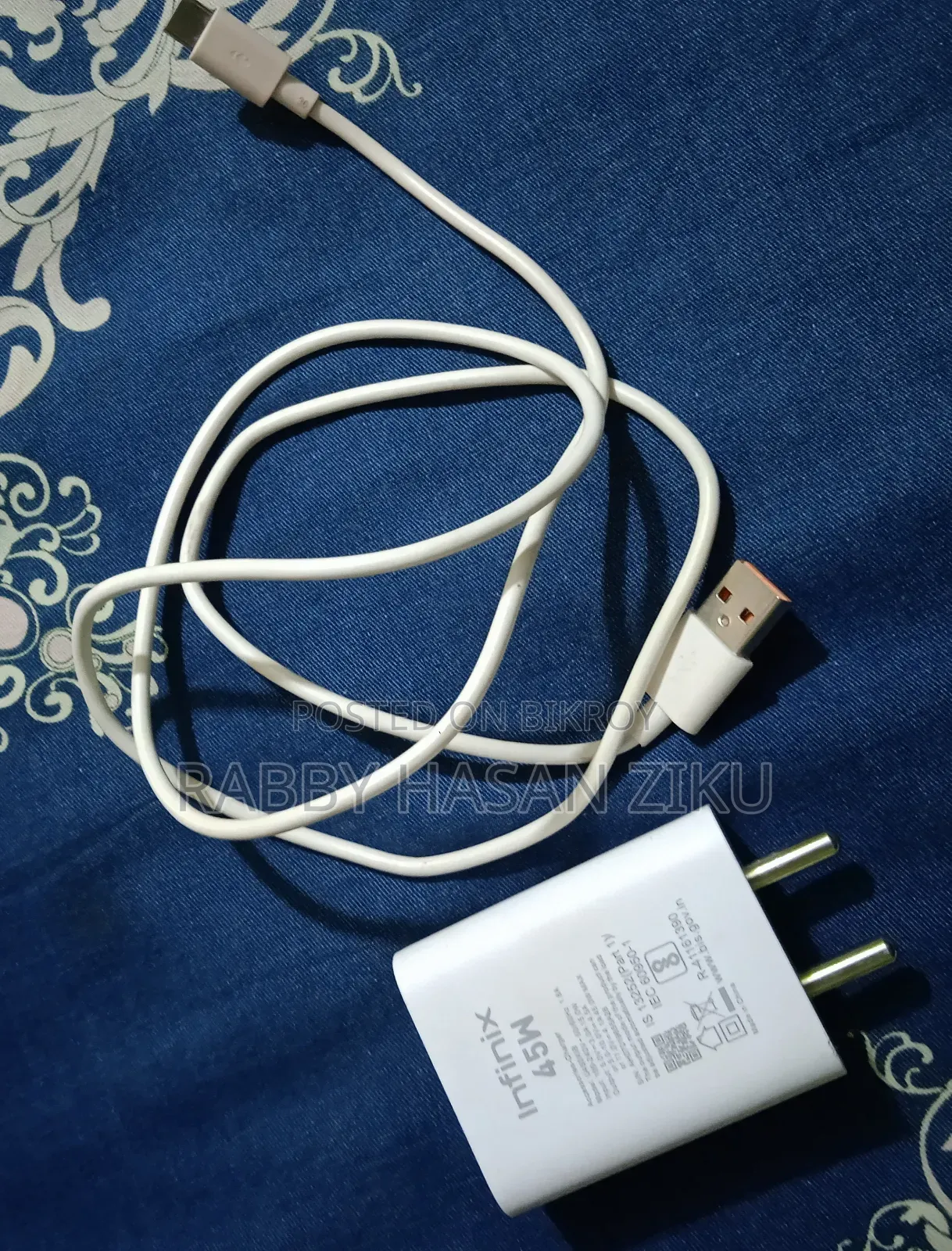Infinix Note Edge অরিজিনাল চার্জার বিক্রি হবে । 45W এর চার্জার