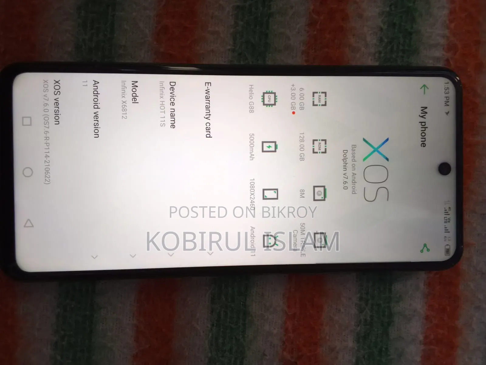 Infinix Hot 11s 128 GB Green