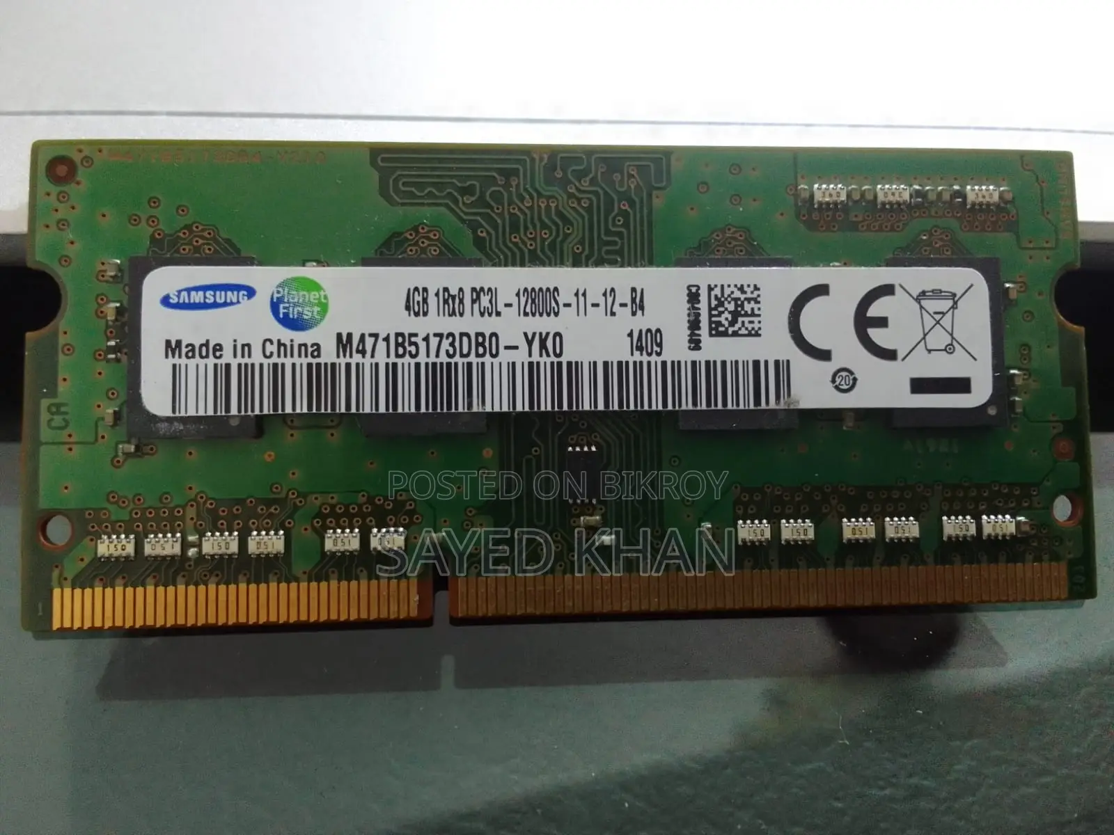 RAM 4gb 1rx8 Pc3l-12800s-11-12-B4