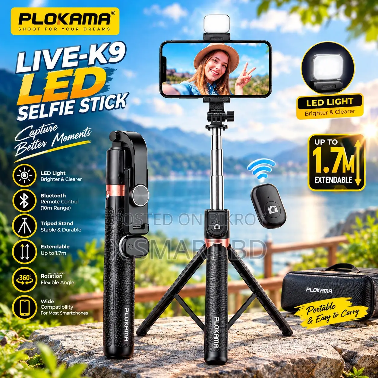 LIVE- LED Selfie Stick