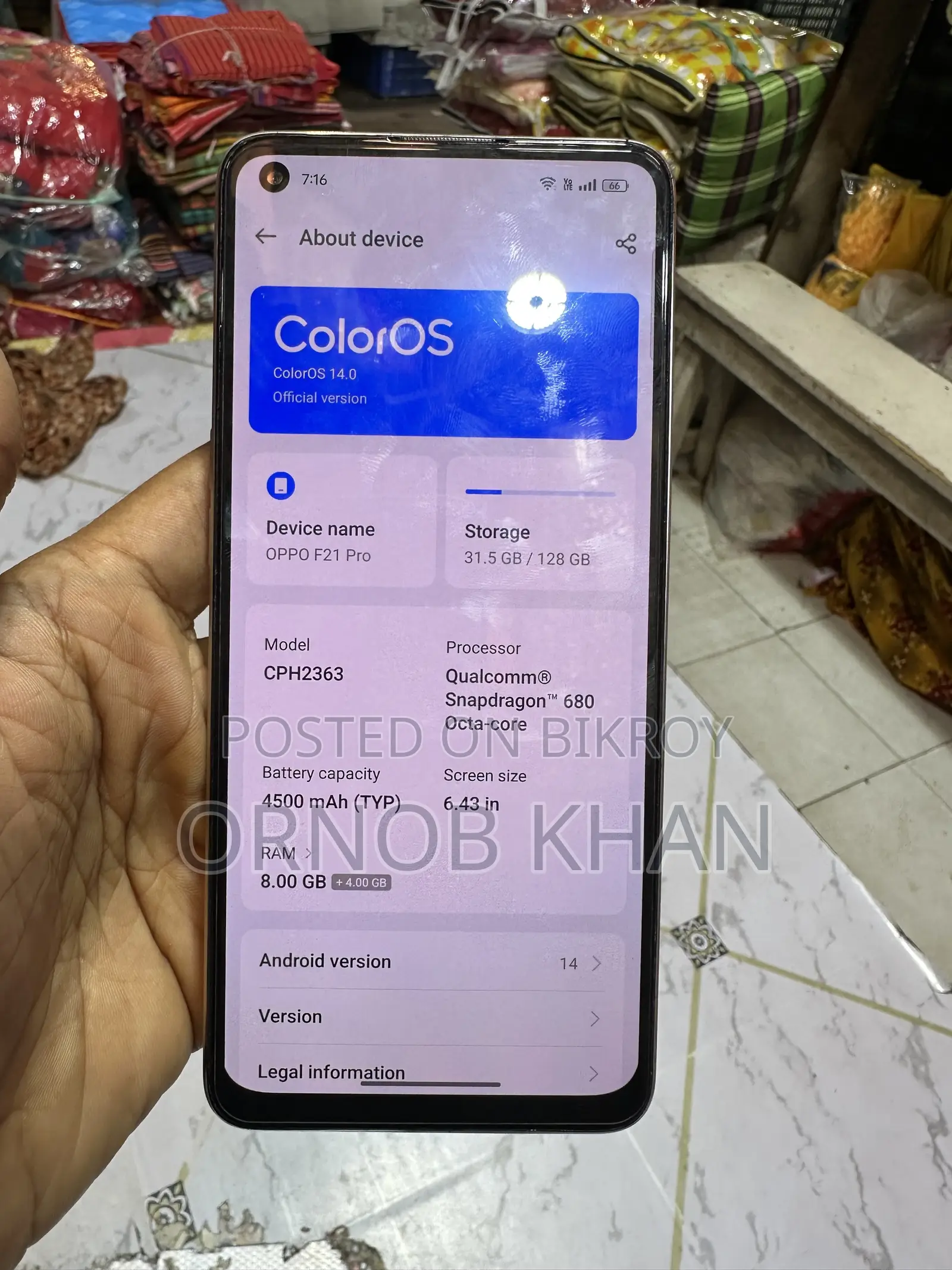 Oppo F21 Pro 128 GB Purple