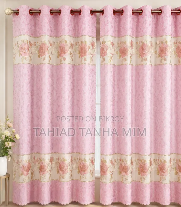 Premium Quality Floral Curtain - Brand New Curtain