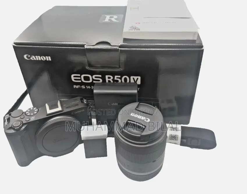Canon EOS R50 Mirrorless Camera Black + 3 Lens Kit 18-45mm + 32GB