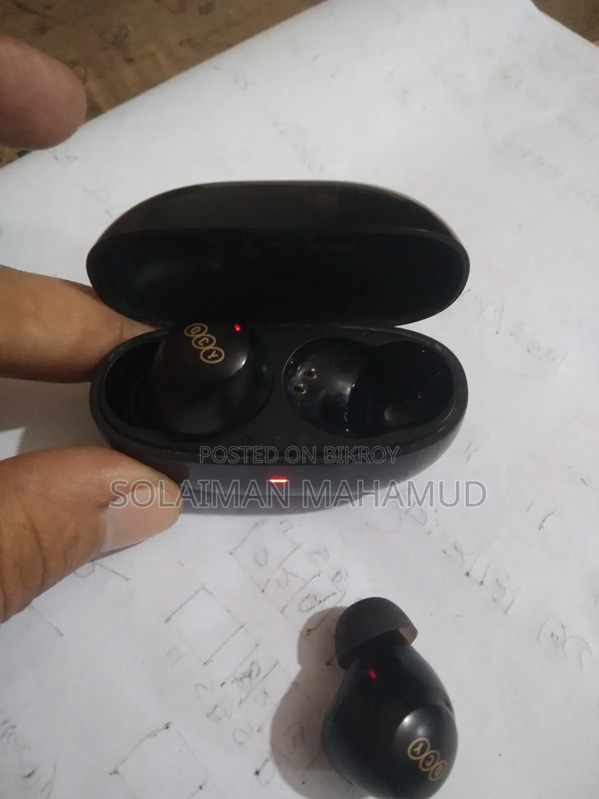 QCY HT07 ANC Earbuds (Left Side Case Working | Right Side Defective)