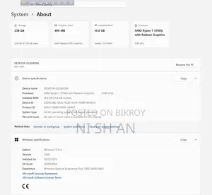 Desktop Computer Msi Ag270 2qe 16gb Amd Ryzen 7 SSD 256gb