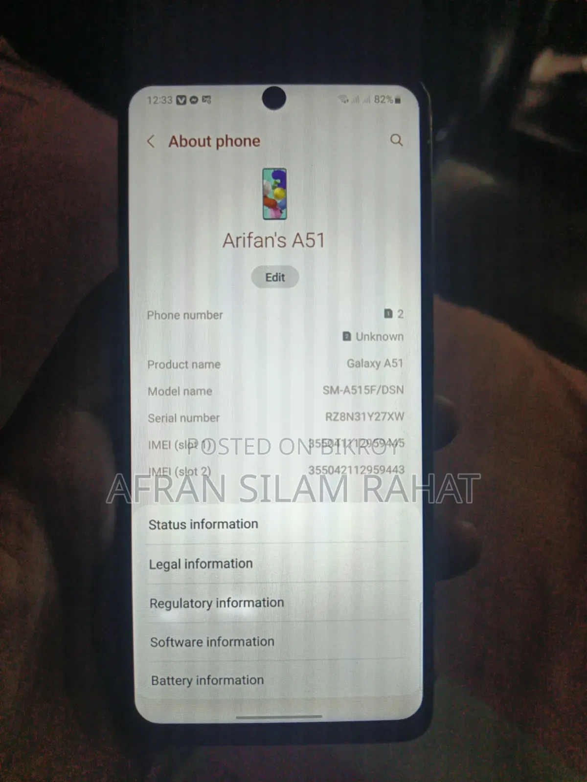 Samsung Galaxy A51 128 GB Graphite