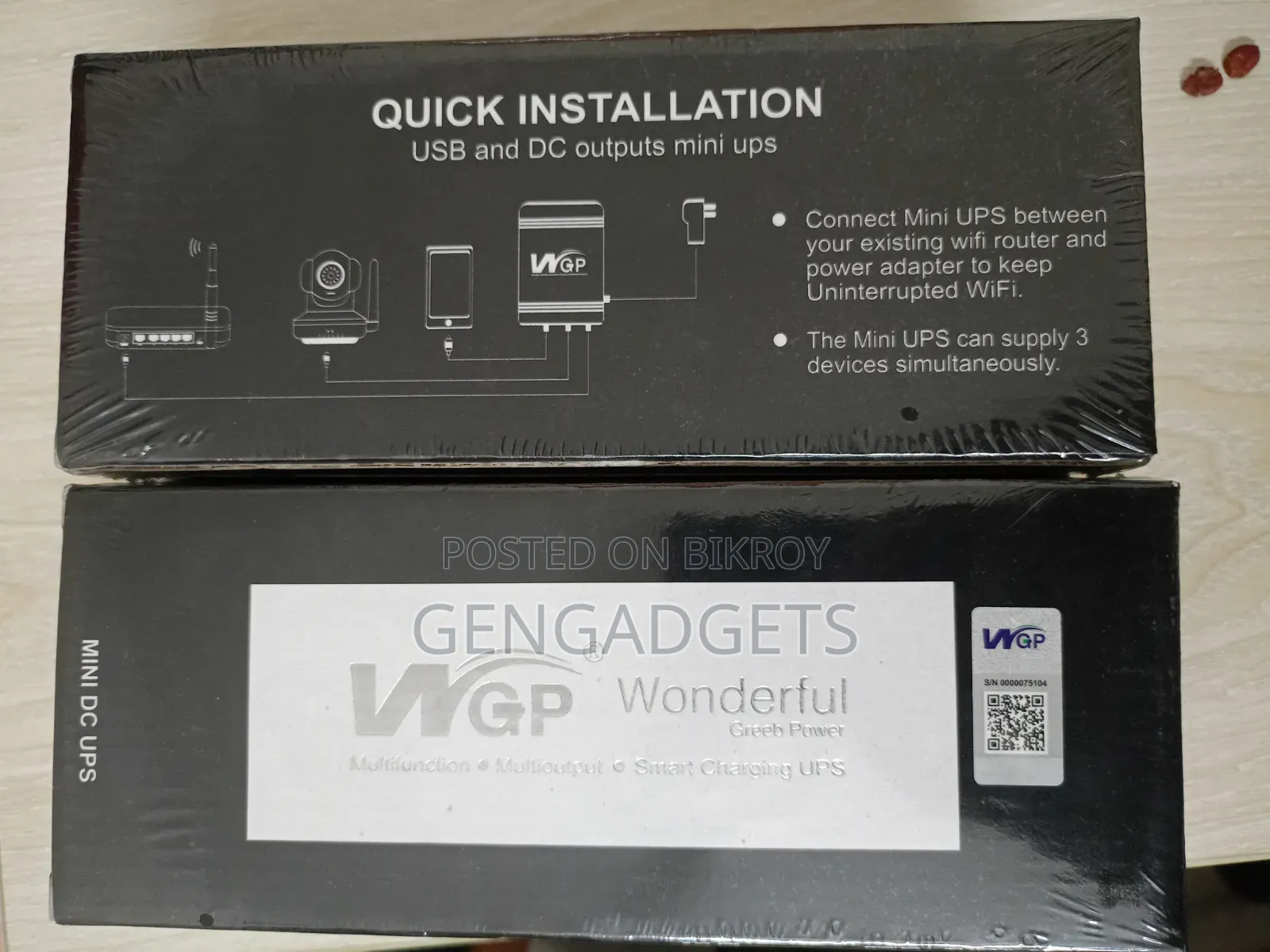 WGP Mini DC UPS | WiFi Router, ONU Camera Backup