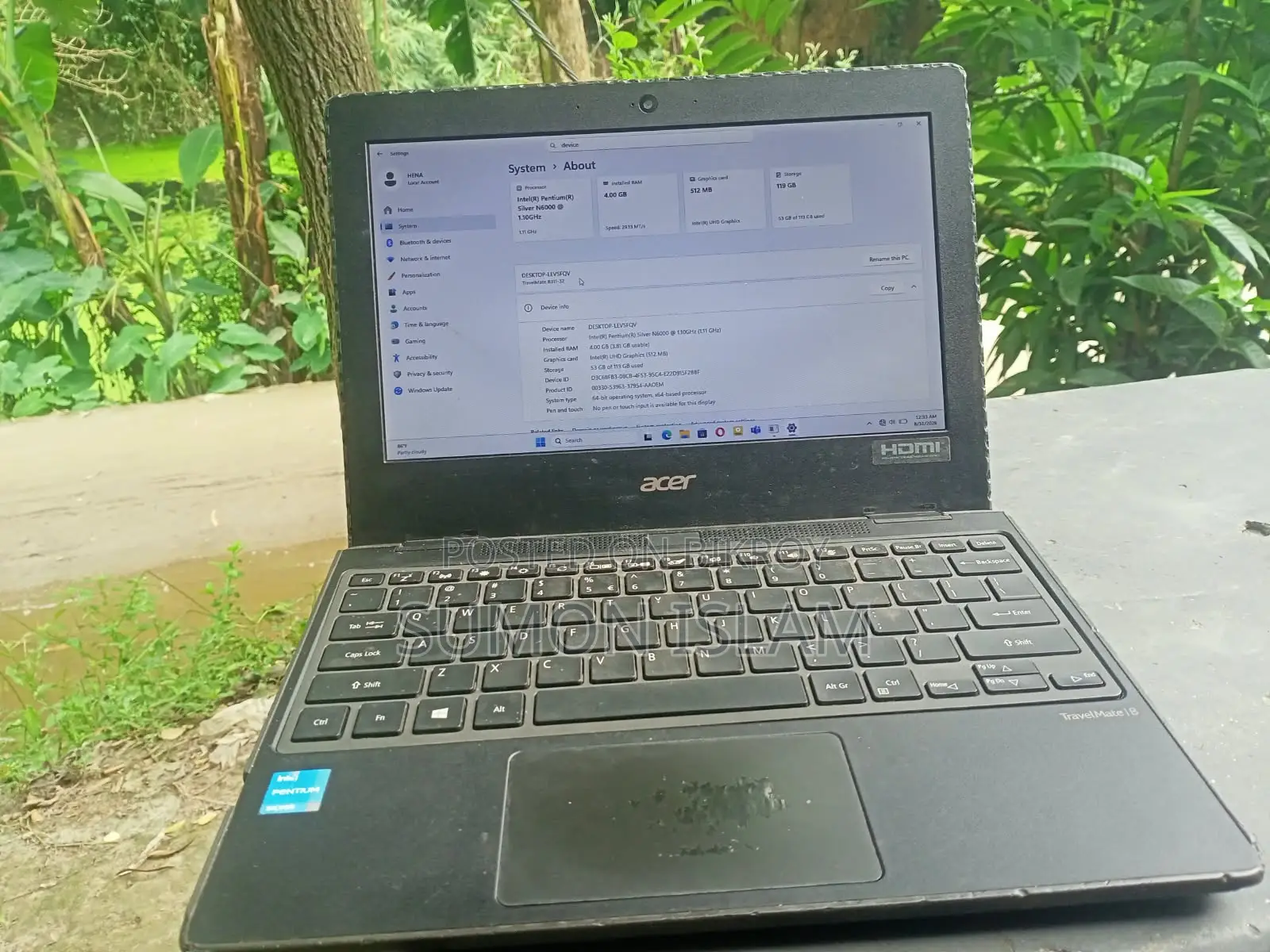 Laptop Acer AcerNote 4GB Intel Core I5 SSD 128GB