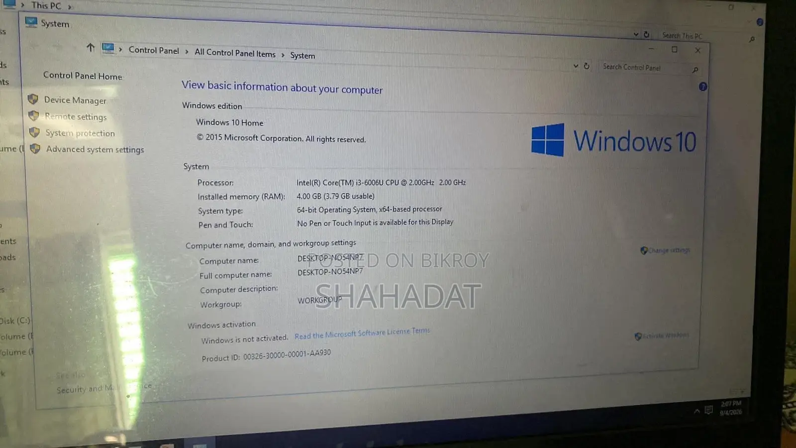 Laptop Dell Inspiron 15 3000 4GB Intel Core i3 HDD 1T