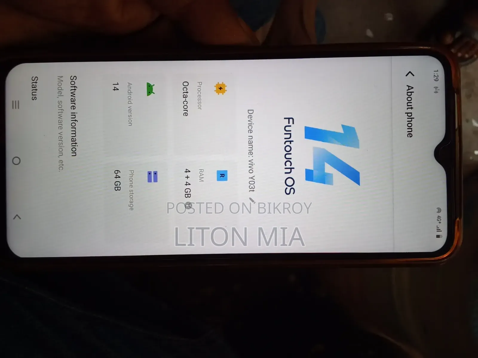 Vivo Y03t 64 GB Black