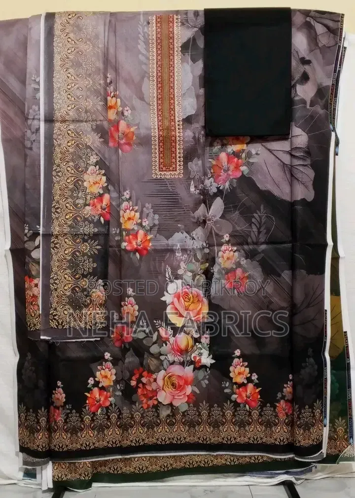 জমজম কটন সুতির থ্রি পিস