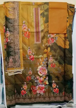 জমজম কটন সুতির থ্রি পিস