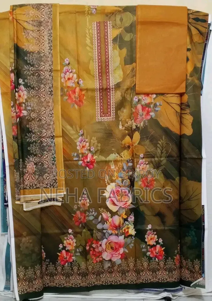 জমজম কটন সুতির থ্রি পিস